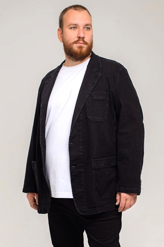 Мужской Пиджак джинсовый большого размера, арт 21127/1