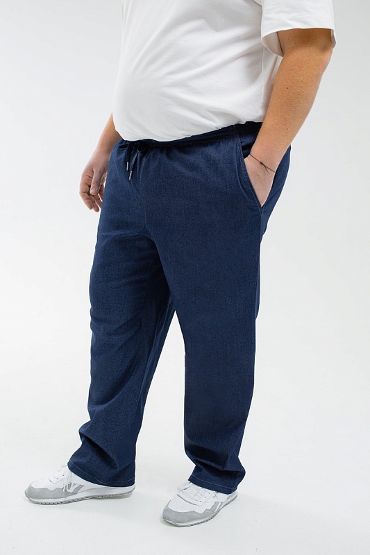 Мужские джинсы с круговой резинкой большого размера, арт 9179/4