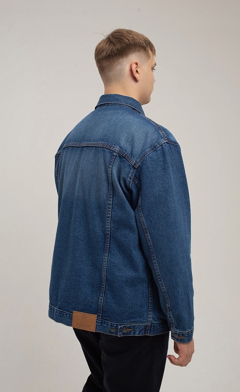 Мужская джинсовая куртка большого размера, арт 25190/1