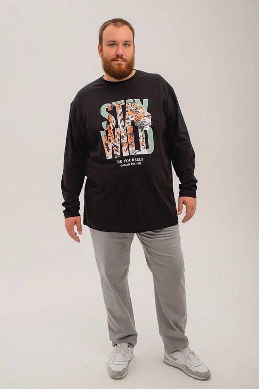 Лонгслив мужской мужская борльшого размера, арт 40140/1/62