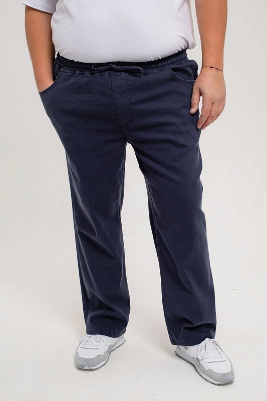 Мужские джинсы с круговой резинкой большого размера, арт 9175/4