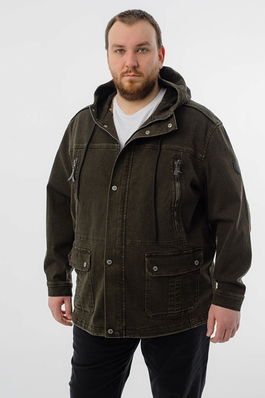Мужская джинсовая куртка большого размера, арт 25413/7