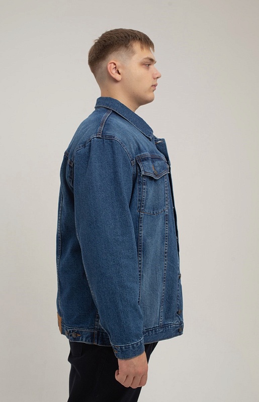 Мужская джинсовая куртка большого размера, арт 25190/1