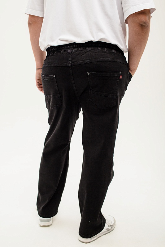 Мужские джинсы с круговой резинкой большого размера, арт 9146/2