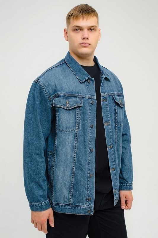 Мужская джинсовая куртка большого размера, арт 25190/1
