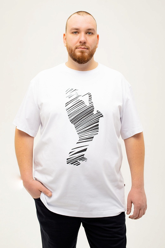 Футболка мужская мужская больших размеров, арт 4080/14/44 