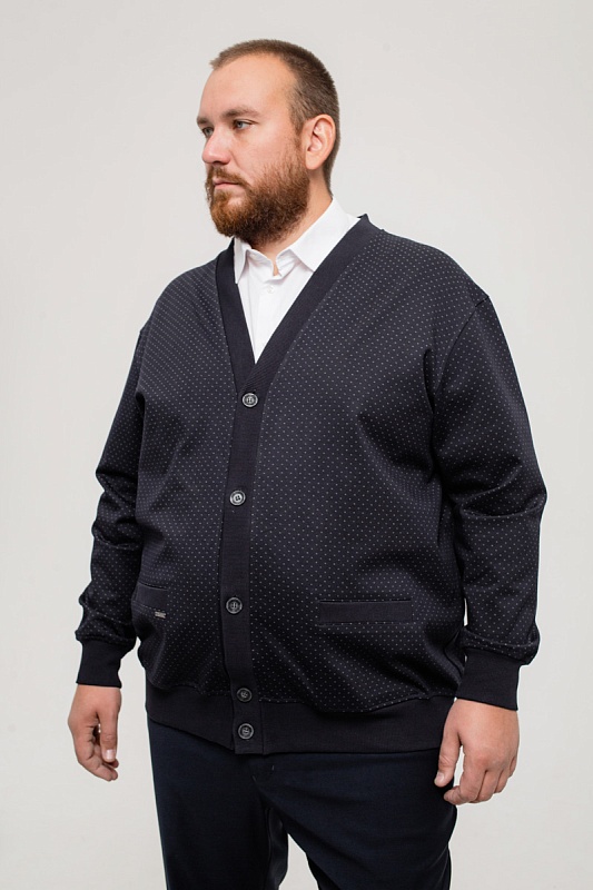 Кардиган мужской мужской большого размера, арт 60229/1