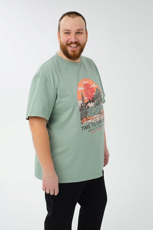 Футболка мужская мужская больших размеров, арт 4080/25/75 