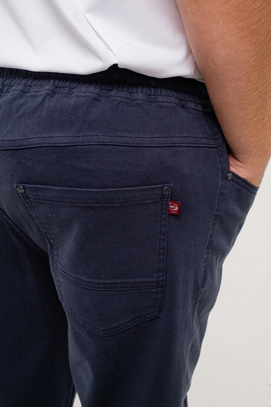 Мужские джинсы с круговой резинкой большого размера, арт 9175/4