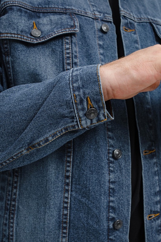 Мужская джинсовая куртка большого размера, арт 25190/1