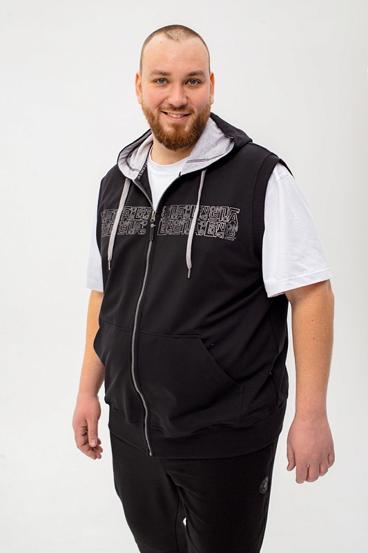 Трикотажный жилет  мужской большого размера, арт 2258 