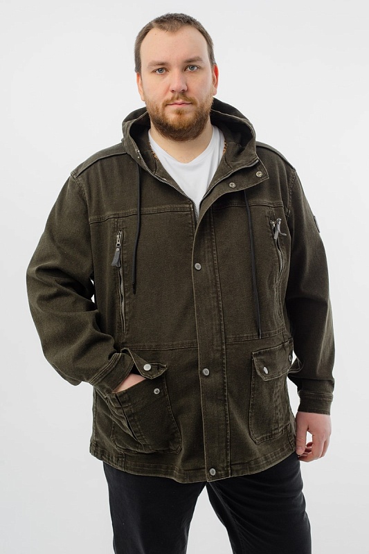 Мужская джинсовая куртка большого размера, арт 25413/7