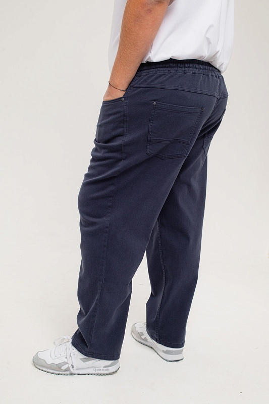 Мужские джинсы с круговой резинкой большого размера, арт 9175/4