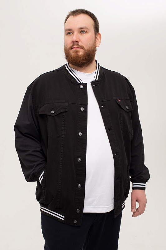 Мужская джинсовая куртка большого размера, арт 25237 