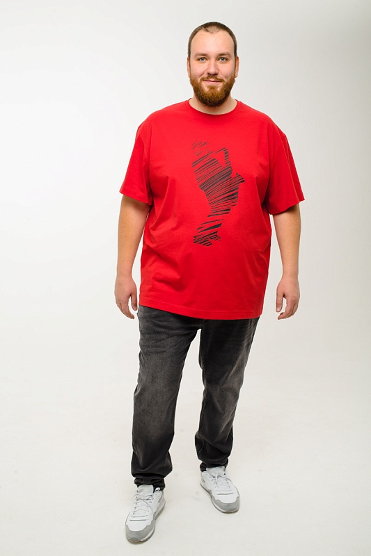 Футболка мужская мужская больших размеров, арт 4080/15/44 