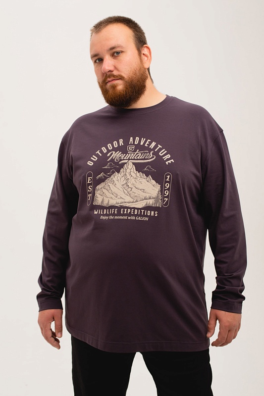 Лонгслив мужской мужская борльшого размера, арт 40140/3/63