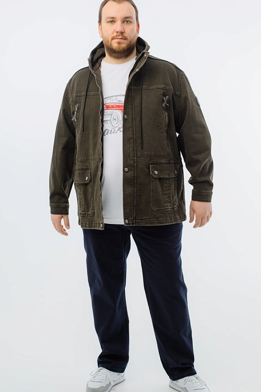 Мужская джинсовая куртка большого размера, арт 25413/7