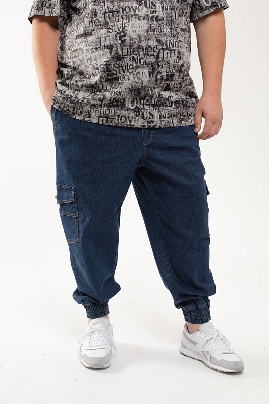 Мужские джинсы джоггеры большого размера, арт 9172 