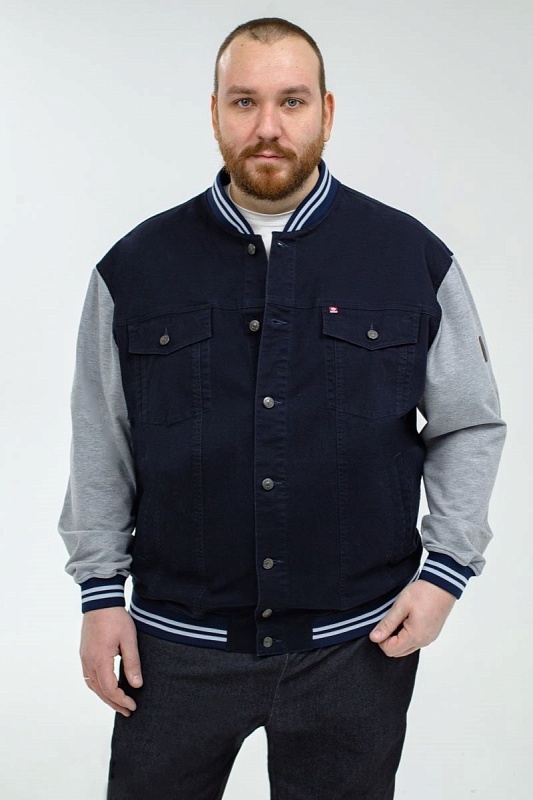 Мужская джинсовая куртка большого размера, арт 25237/4