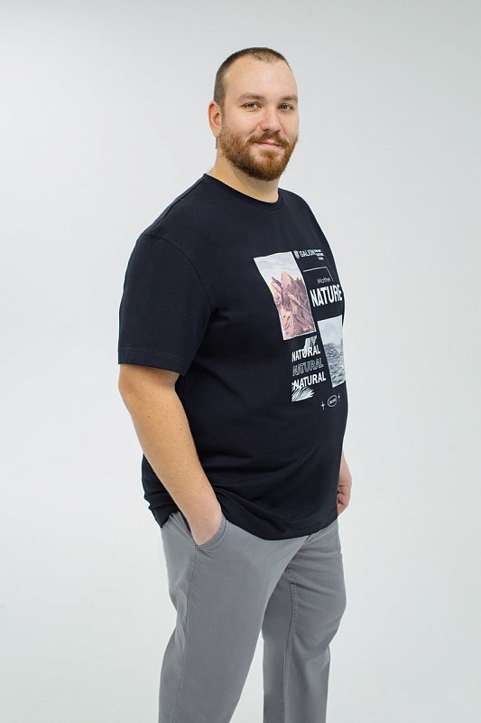 Футболка мужская мужская больших размеров, арт 4080/1/72 