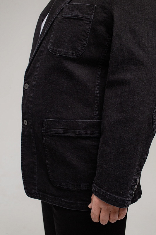 Мужской Пиджак джинсовый большого размера, арт 21127/1