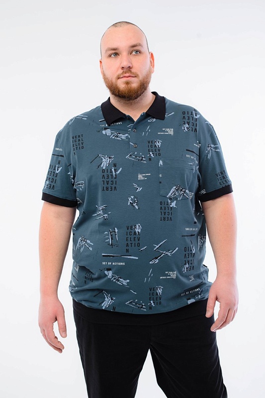 Мужская футболка-поло большого размера, арт 50297/4