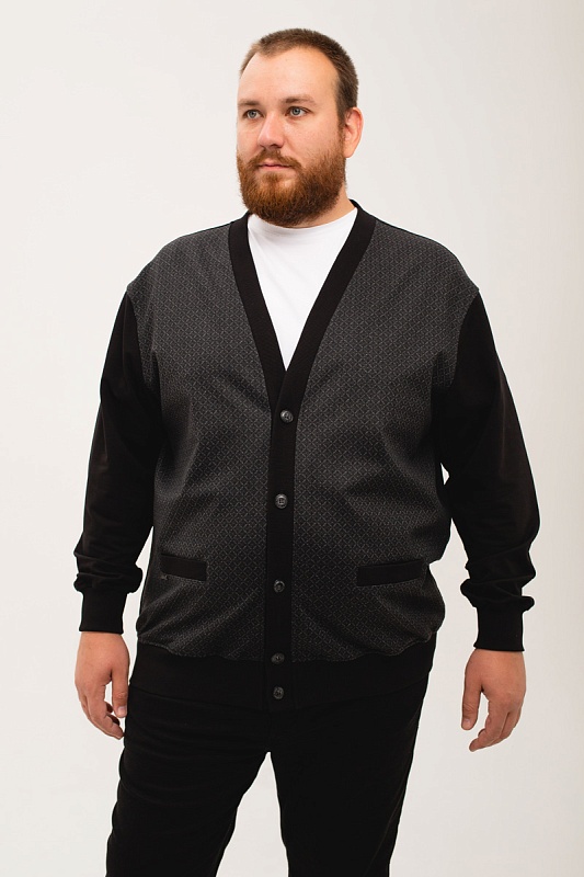 Кардиган мужской мужской большого размера, арт 60236/9