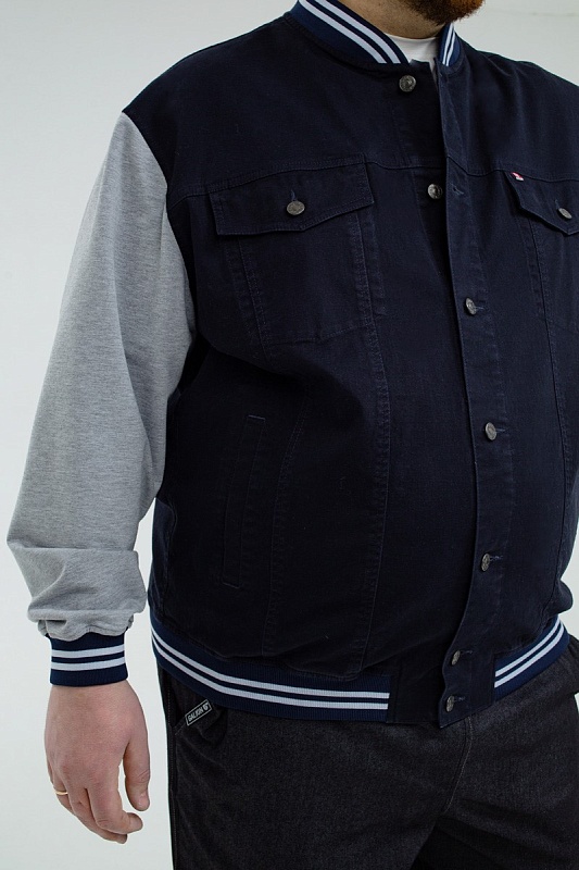 Мужская джинсовая куртка большого размера, арт 25237/4