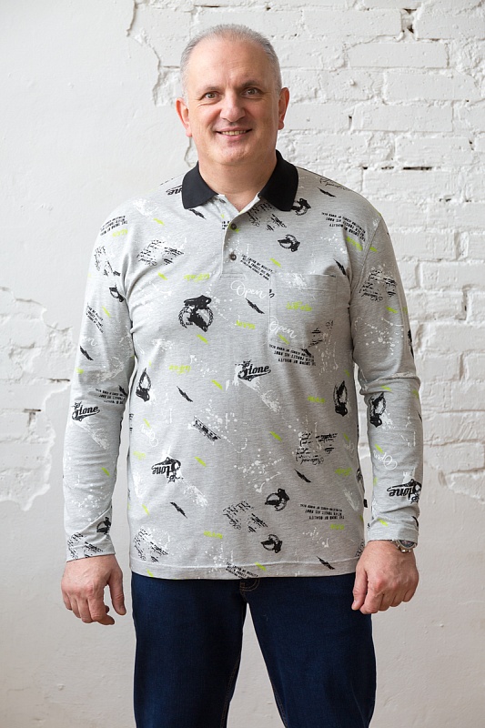 Мужская футболка-поло большого размера, арт 50276/2 