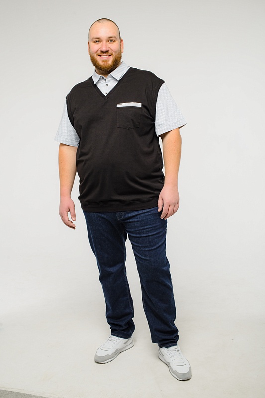 Мужская футболка-поло большого размера, арт 50193