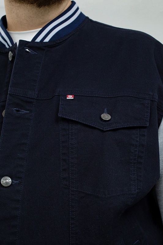 Мужская джинсовая куртка большого размера, арт 25237/4