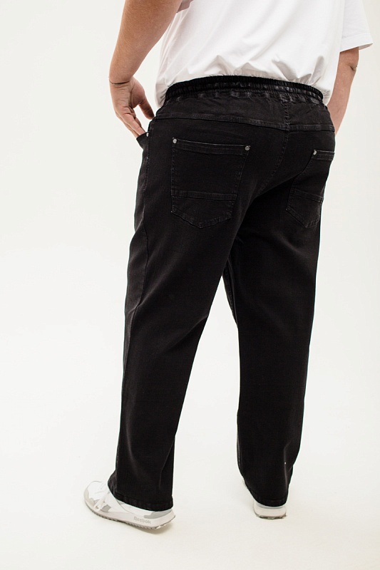 Мужские джинсы с круговой резинкой большого размера, арт 9146/2