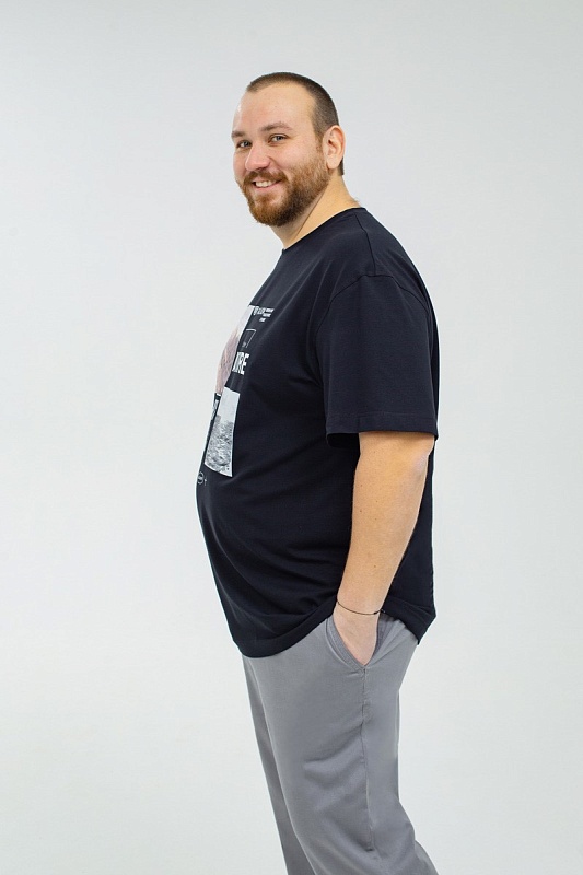 Футболка мужская мужская больших размеров, арт 4080/1/72 