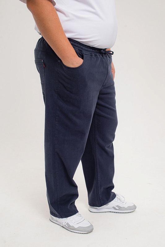 Мужские джинсы с круговой резинкой большого размера, арт 9175/4